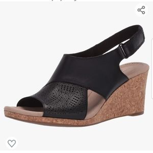 Clarks Lafley Joy Wedge Sandal 9.5 W